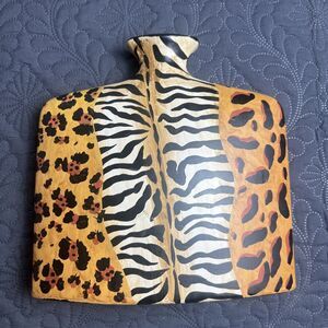 Medium Art Pottery Animal Print Flat Sided Rectangular Bud Vase Gift Home Decor